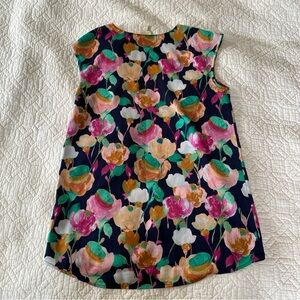 J. Crew size 0 multicolored floral sheer top blue summer office Y2K retro cool
